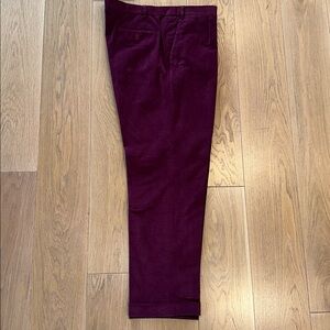 Ralph Lauren Men's Deep Burgundy Corduroy Trousers